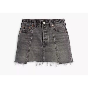 Levi's Recrafted Icon Denim Skirt Black A7522-0001 Size 26